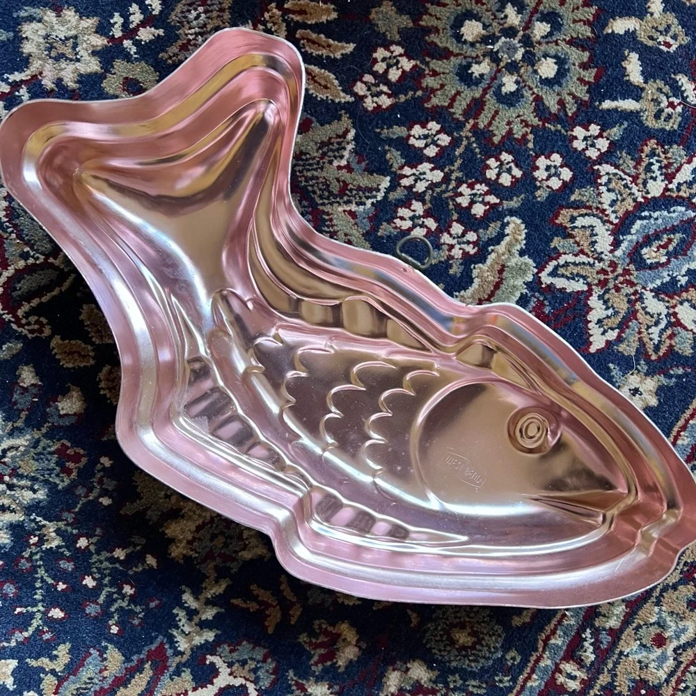 Copper Jello Fish-Shaped Mold